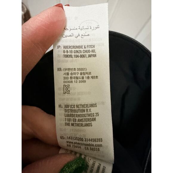 Abercrombie & Fitch Black Faux Leather Wrap Mini Skirt Women’s Small Y2K - Picture 9 of 12